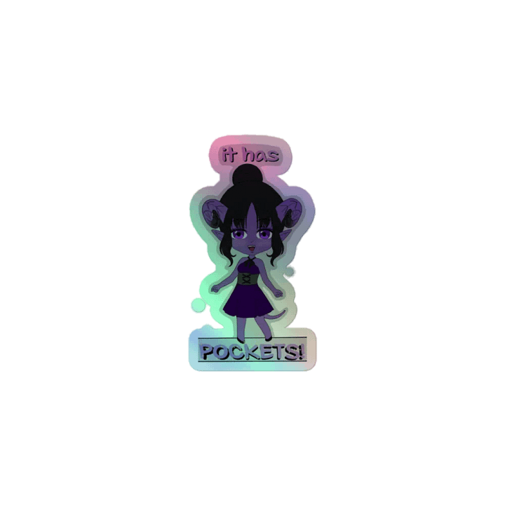 Cassi- It has pockets! Holo Sticker product image (1)