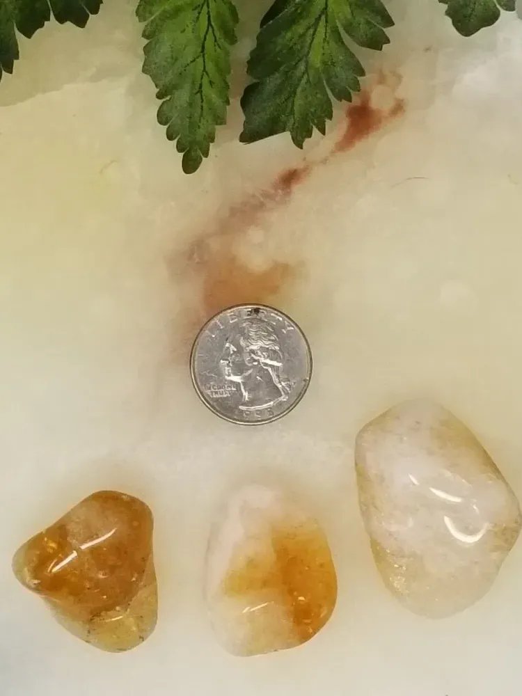 Citrine Tumbled Pocket Stone – Abundance • Joy • Confidence – Healing Crystal product image (2)