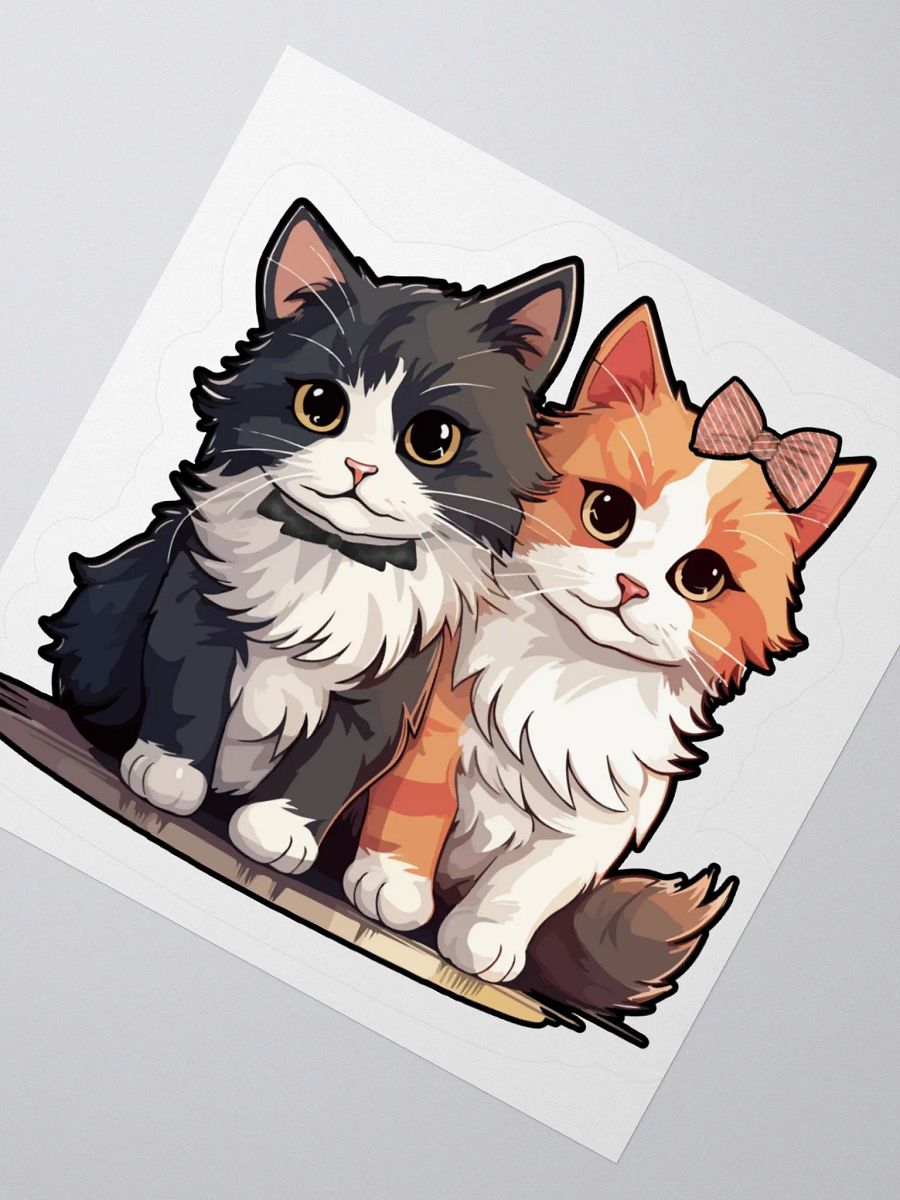 Whiskered Duo Kiss-Cut Sticker product image (2)