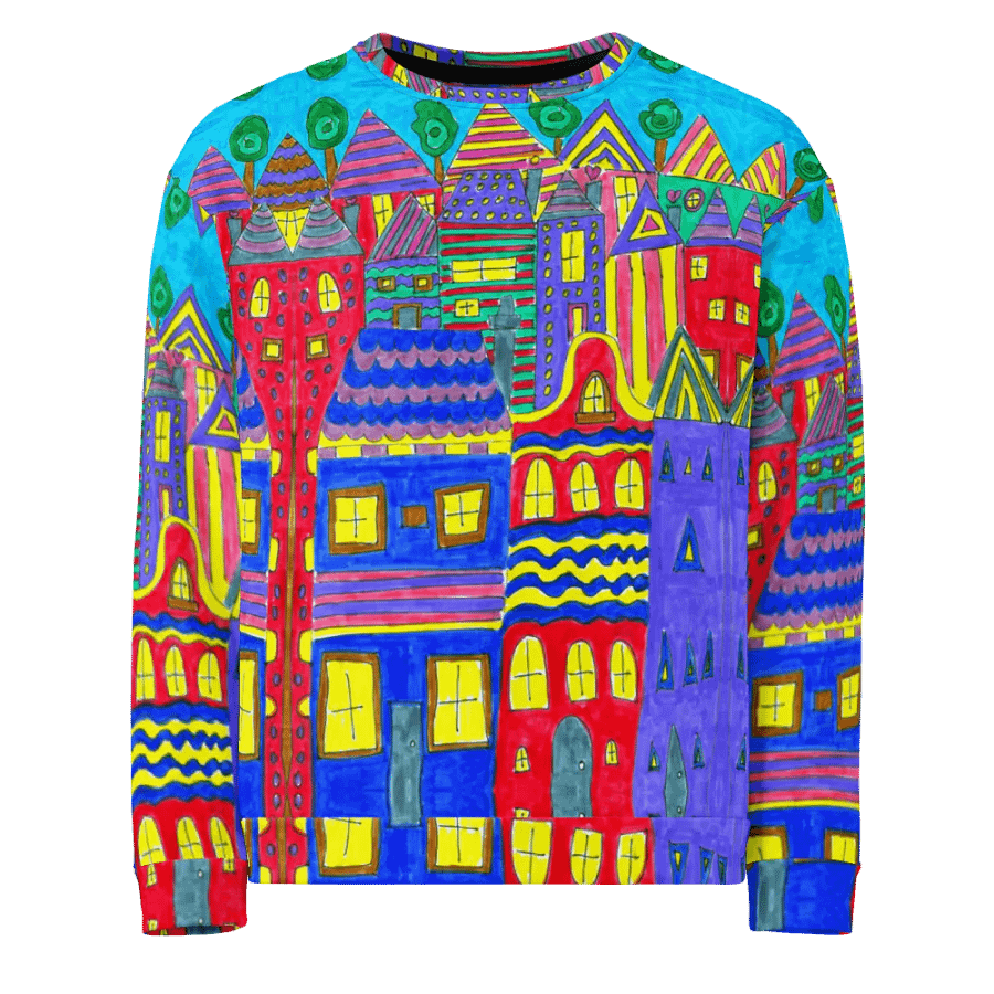 Abstract Playful Houses Unisex Sweatshirt product image (5)