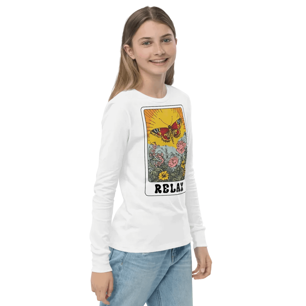 Relax Long Sleeve Youth T-shirt product image (12)