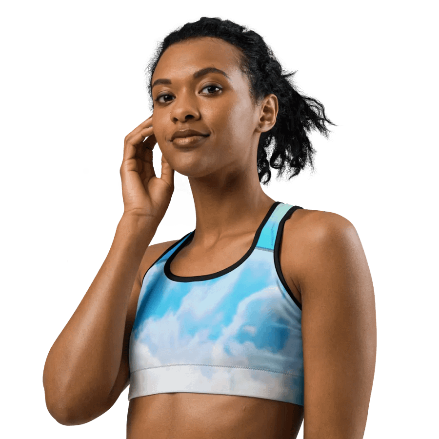 Blur cloud rainbow Design Sports Bra - V6 product image (7)