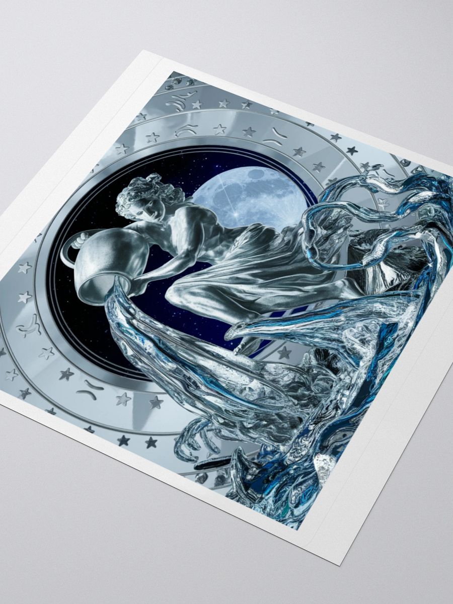 Aquarius Celestial Water-Bearer Vinyl Sticker - Exclusive Zodiac Art product image (8)
