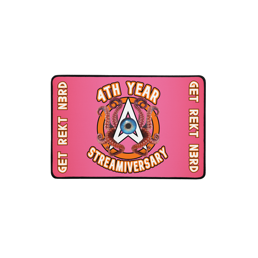 (Limited Edition) 4th Streamiversary 'OA-Cthulhu' Logo Desk Mat - *Pink Vibes Theme* product image (1)