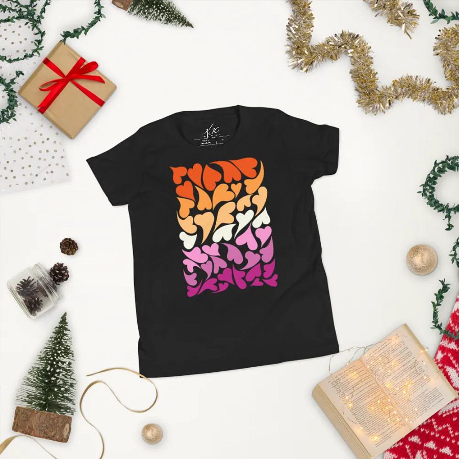 Nestled PRIDE Lesbian T-shirt (Youth) product image (9)