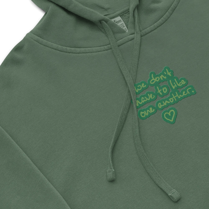 ONE ANOTHER (moss) embroidered pigment hoodie product image (1)