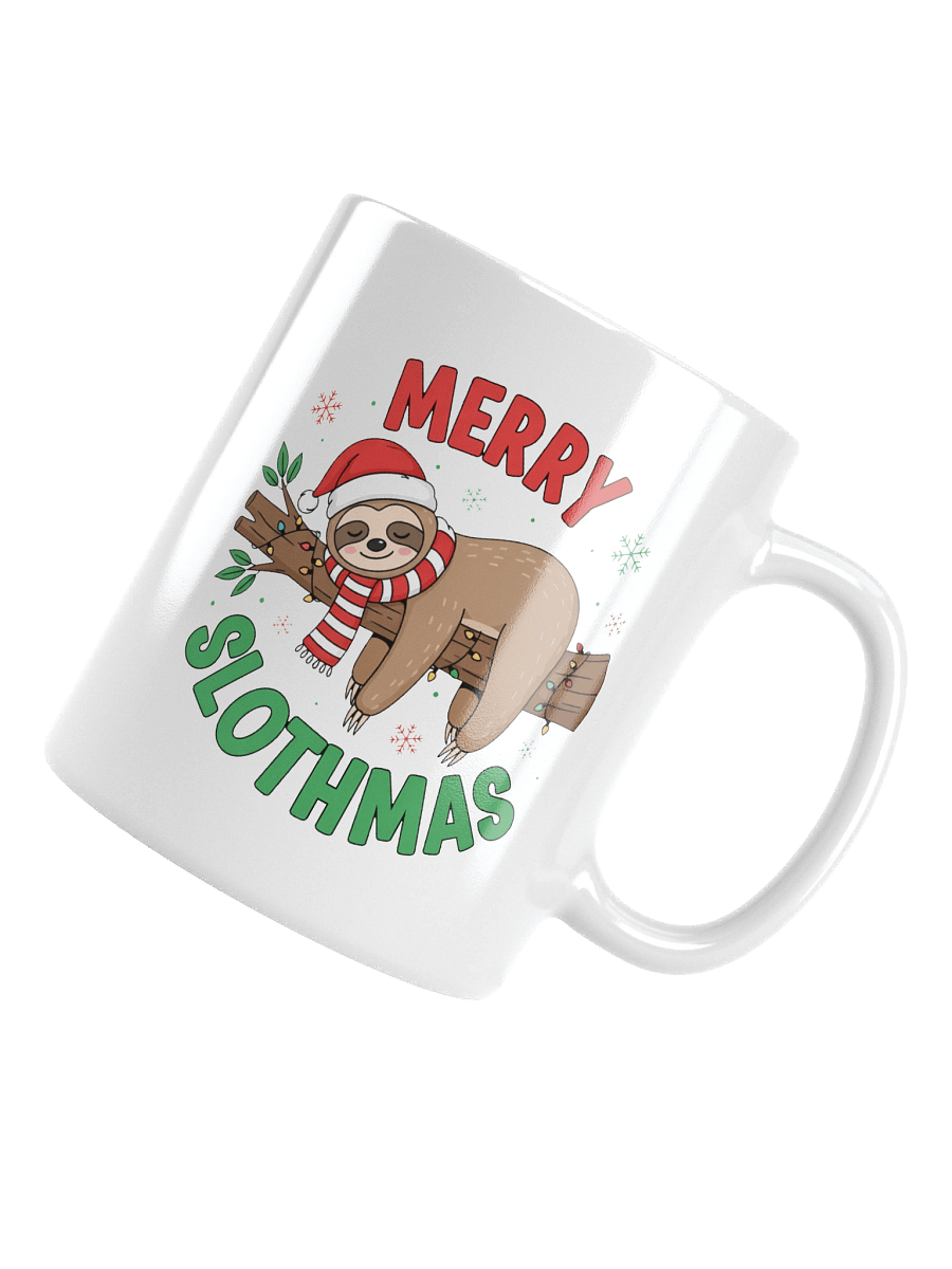 Merry Slothmas White Glossy Mug product image (14)