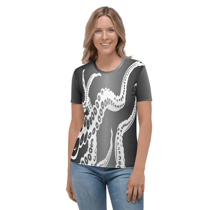 Octopus Tentacles White All Over Print T-shirt product image (2)