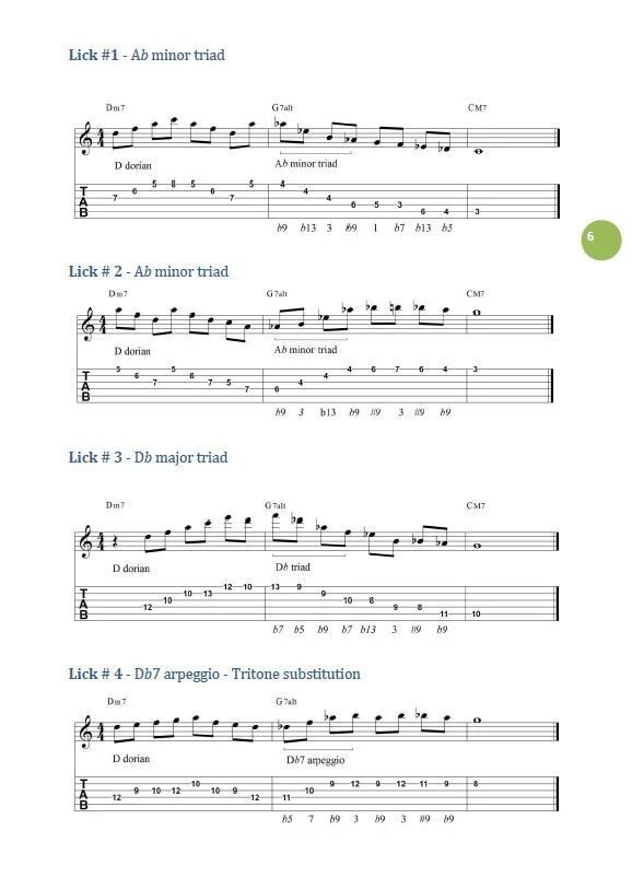 25 Altered Jazz Guitar Licks - PDF ebook Method With Audio product image (3)