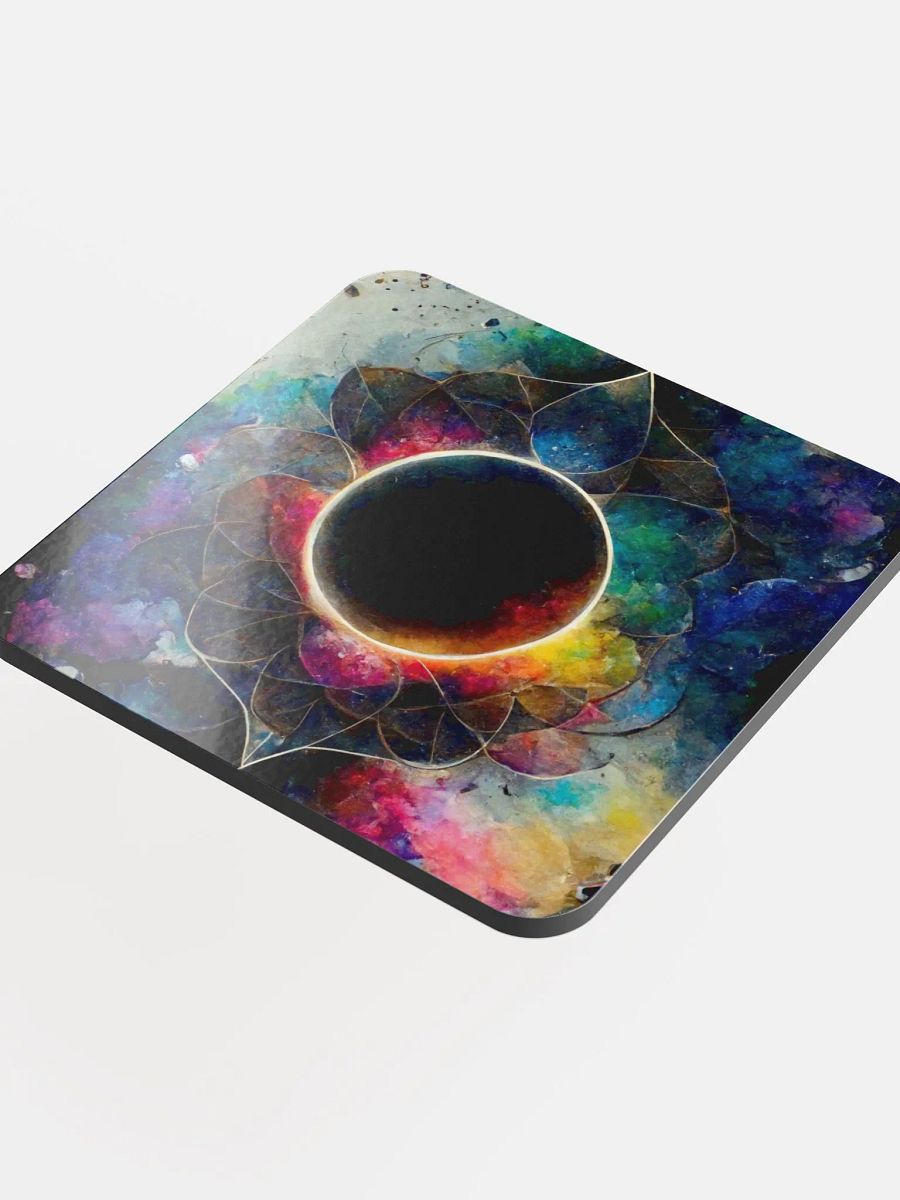 Cosmic Eclipse Glossed Cork Coaster product image (4)