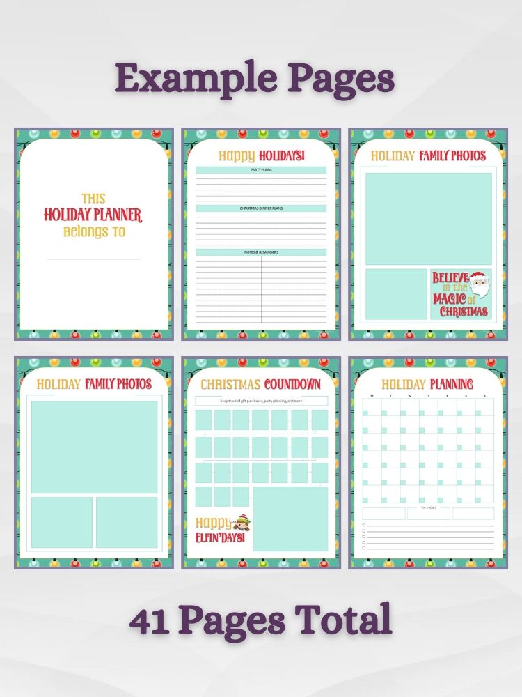 Printable Holiday Planner for Christmas and New Year's Eve product image (3)