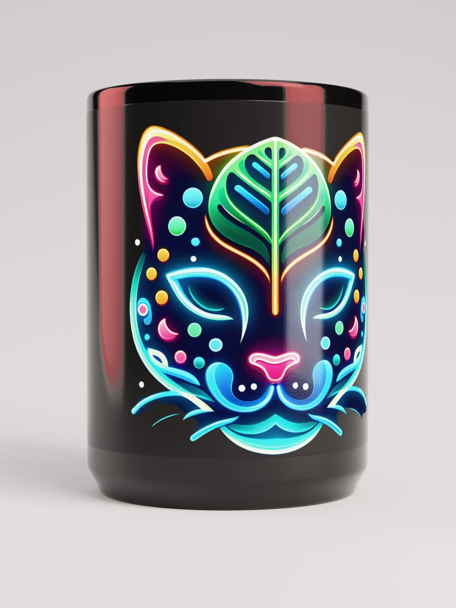 Neon Cat Sugar Skull Mug product image (5)