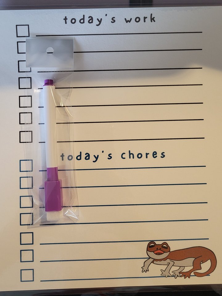 Cute Cartoon Leppard Gecko Laminated To Do List with Dry Erase Marker product image (1)