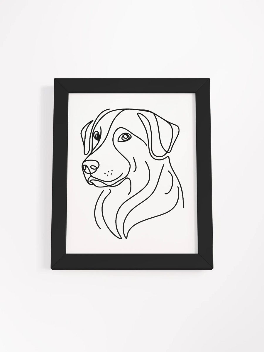 Minimalist Dog Line Art - Framed High-Quality Matte Poster product image (10)