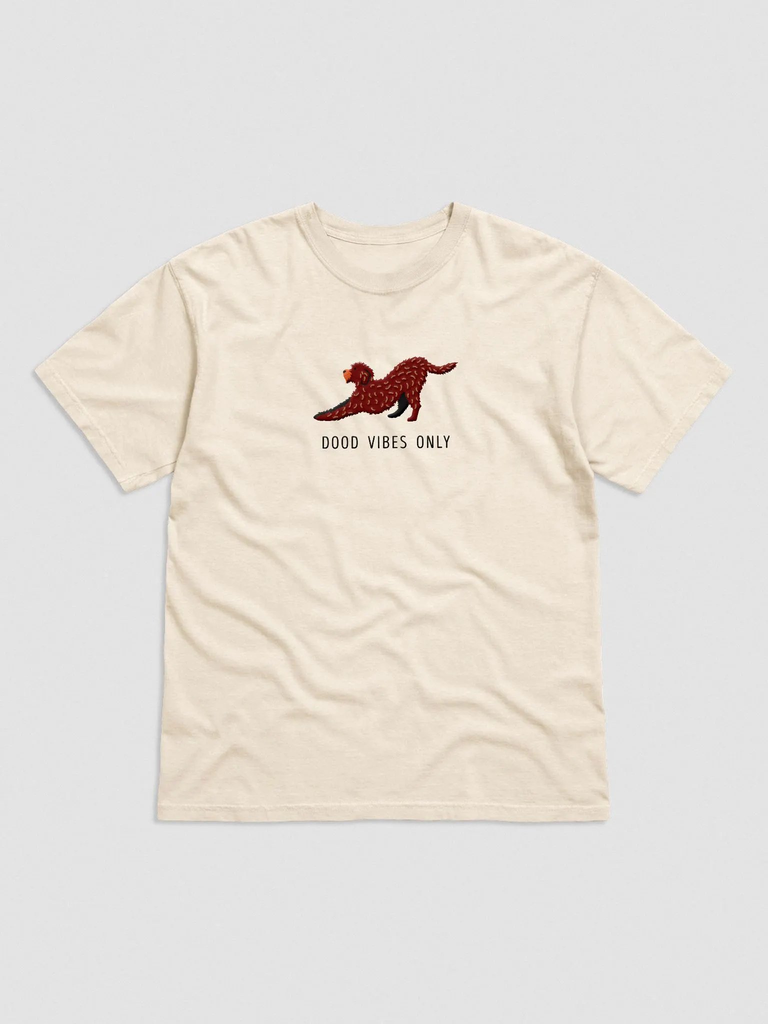 Dood Vibes Only T-Shirt(Embroidered) of a Labradoodle(Chocolate) product image (4)