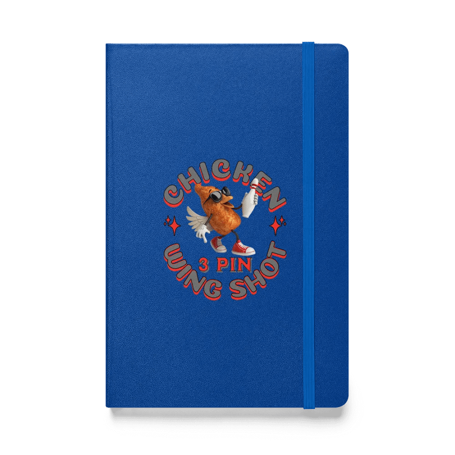 Chicken Wing Shot 3 Pin Bowling Fowl Fun Hardcover Notebook product image (1)