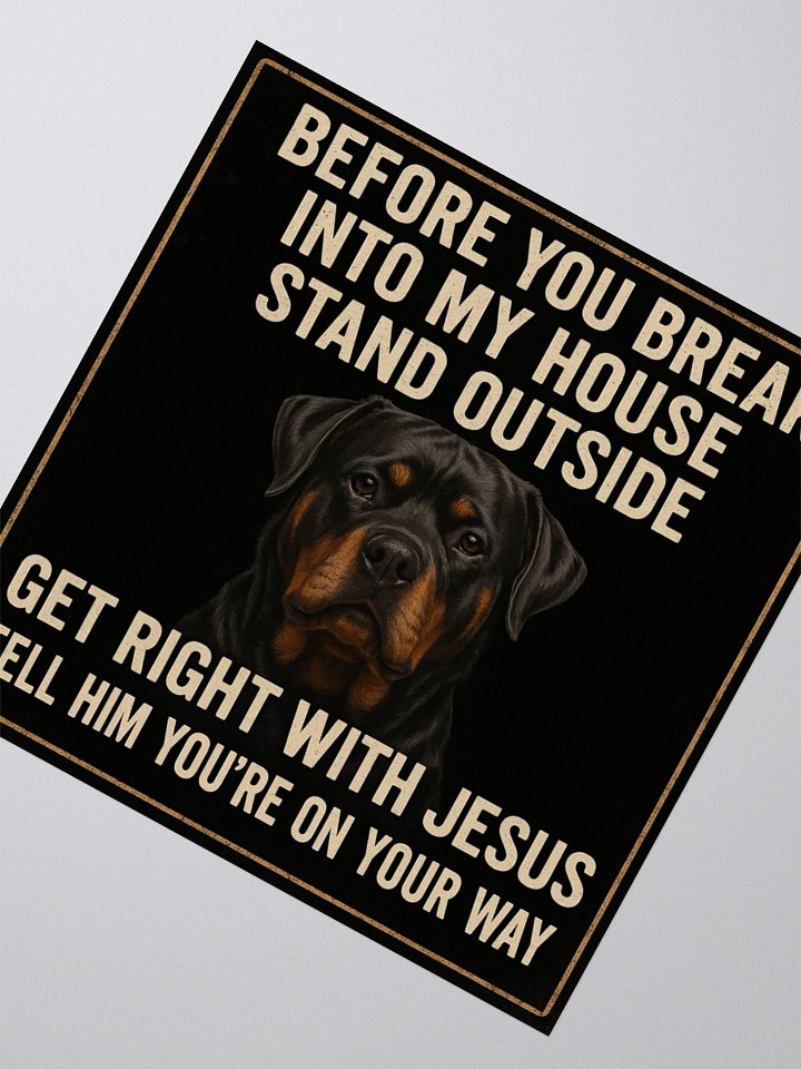 Rottweiler Get Right with Jesus Sticker product image (2)