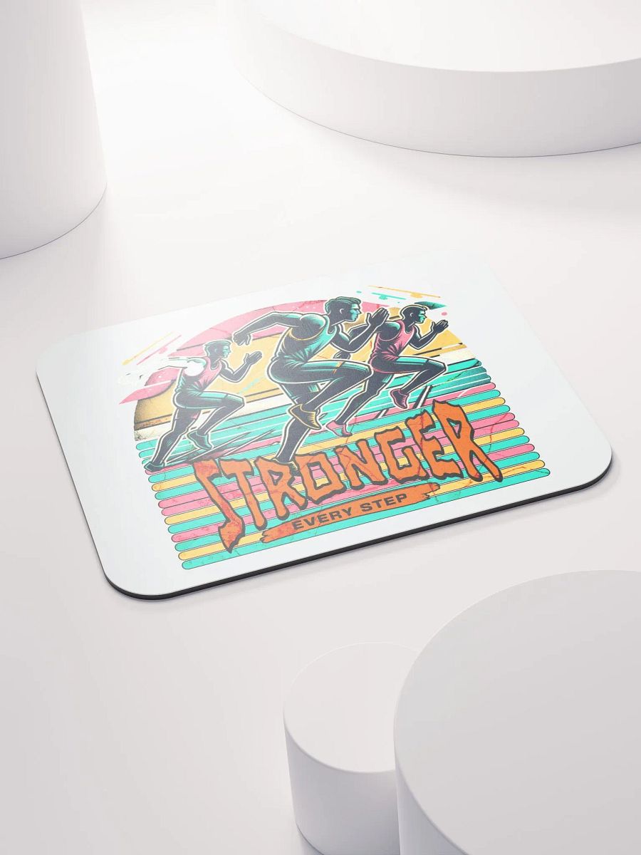 Stronger Every Step Running Vibrant Motivation Mouse Pad product image (4)