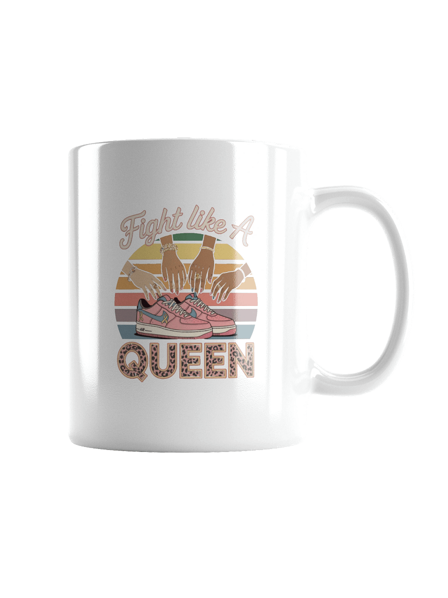 Fight Like A Queen White Glossy Mug product image (5)