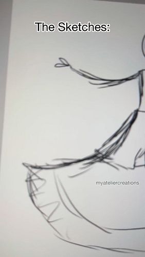 My sketches sometimes are literally stick figures 😅