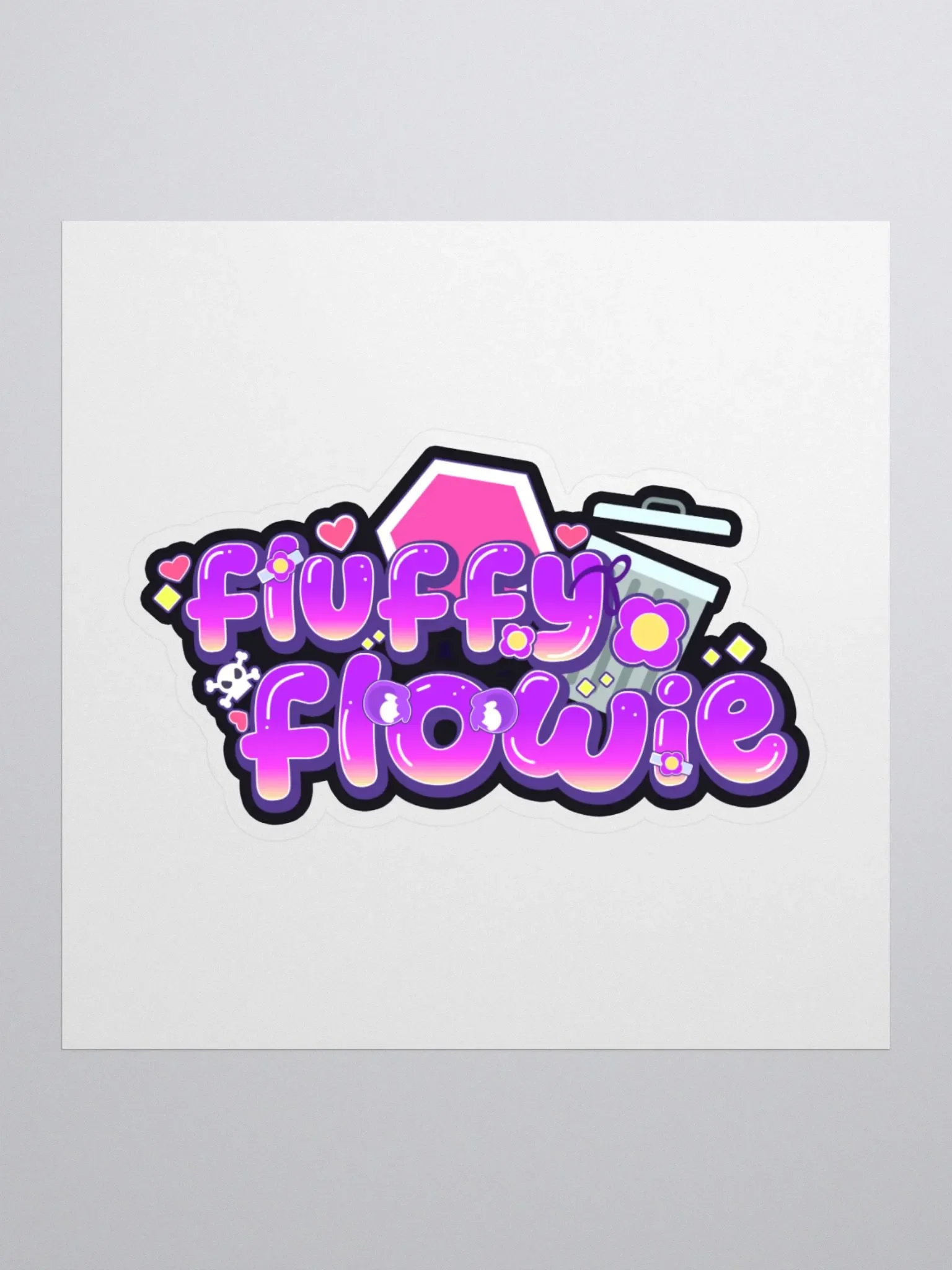 Fluffyflowie Logo Sticker product image (1)