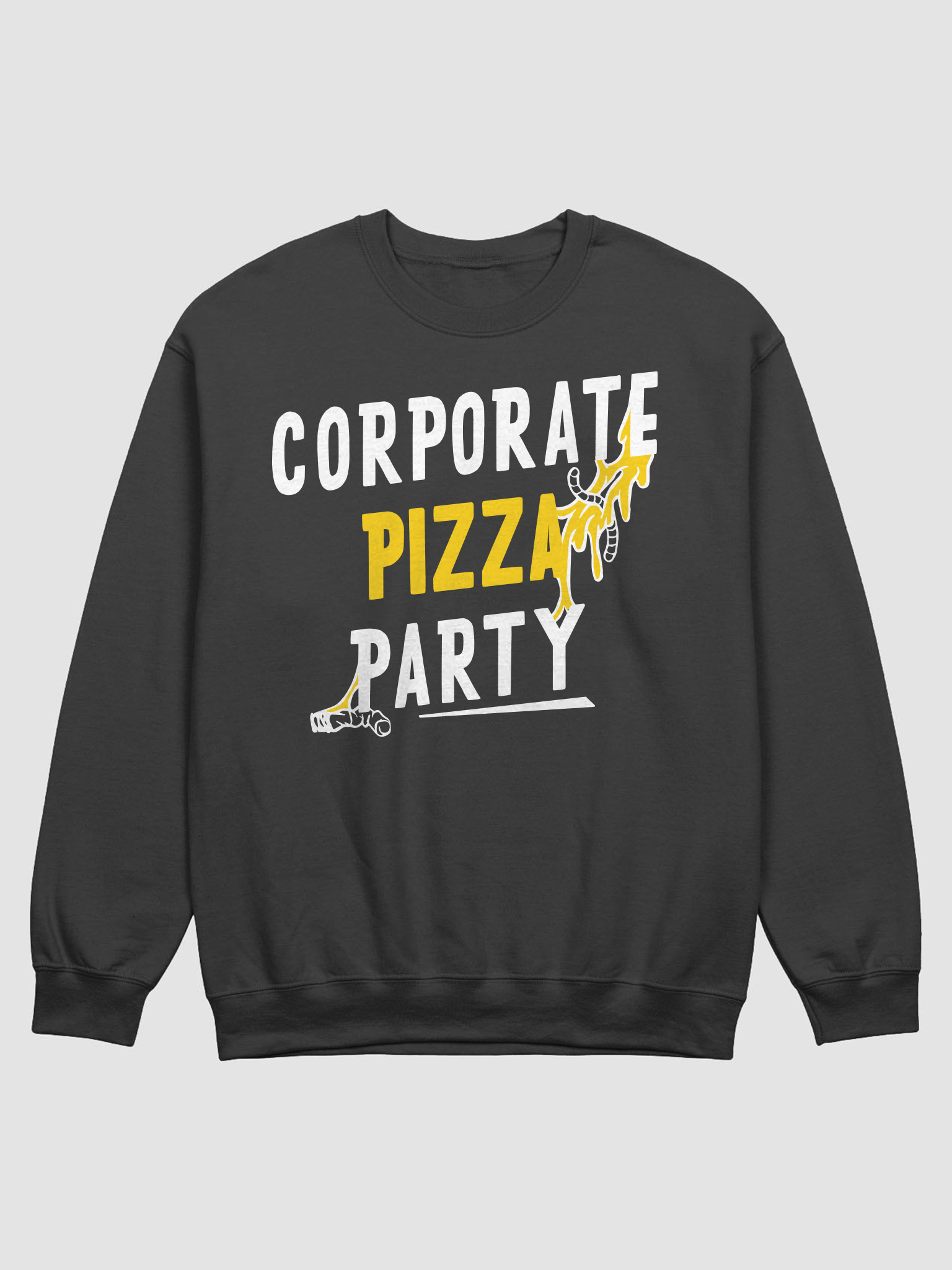 Corporate Pizza Crewneck (Black) product image (3)