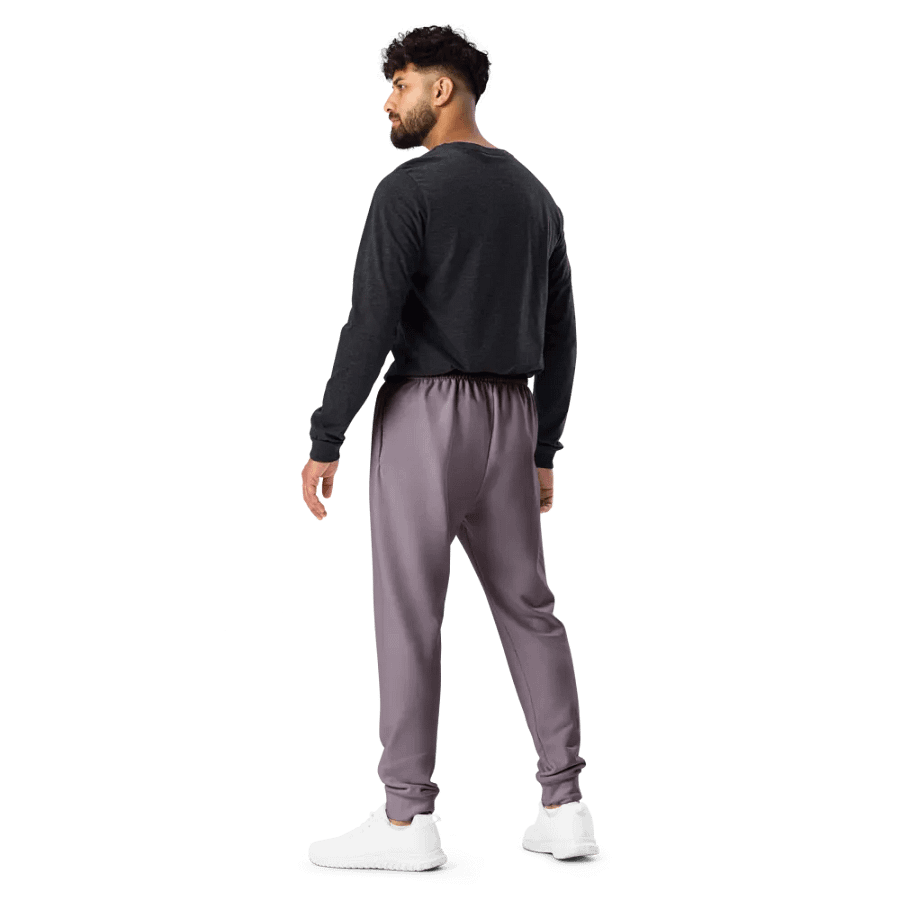 Plain Faded Orchid Grey Soft Summer Recycled Polyester Premium Men's Joggers by Treasure Pie product image (10)