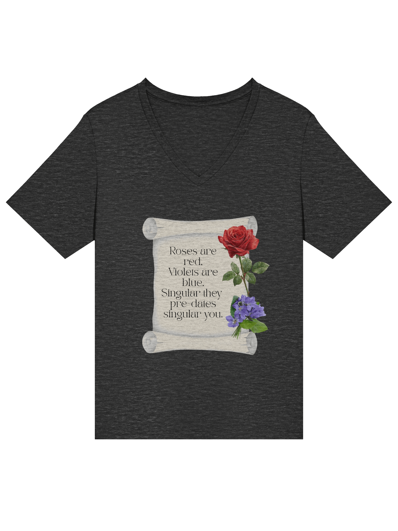 Singular they (v-neck printed front & back) product image (3)