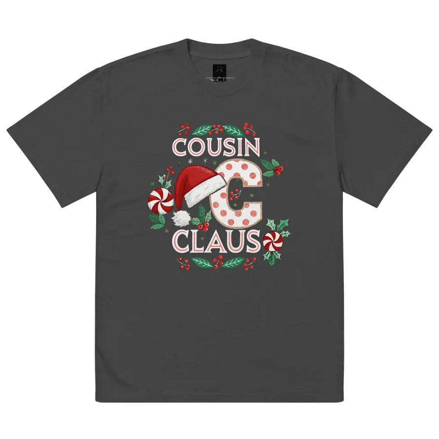 Festive 'Cousin Claus' Oversized Tee product image (5)
