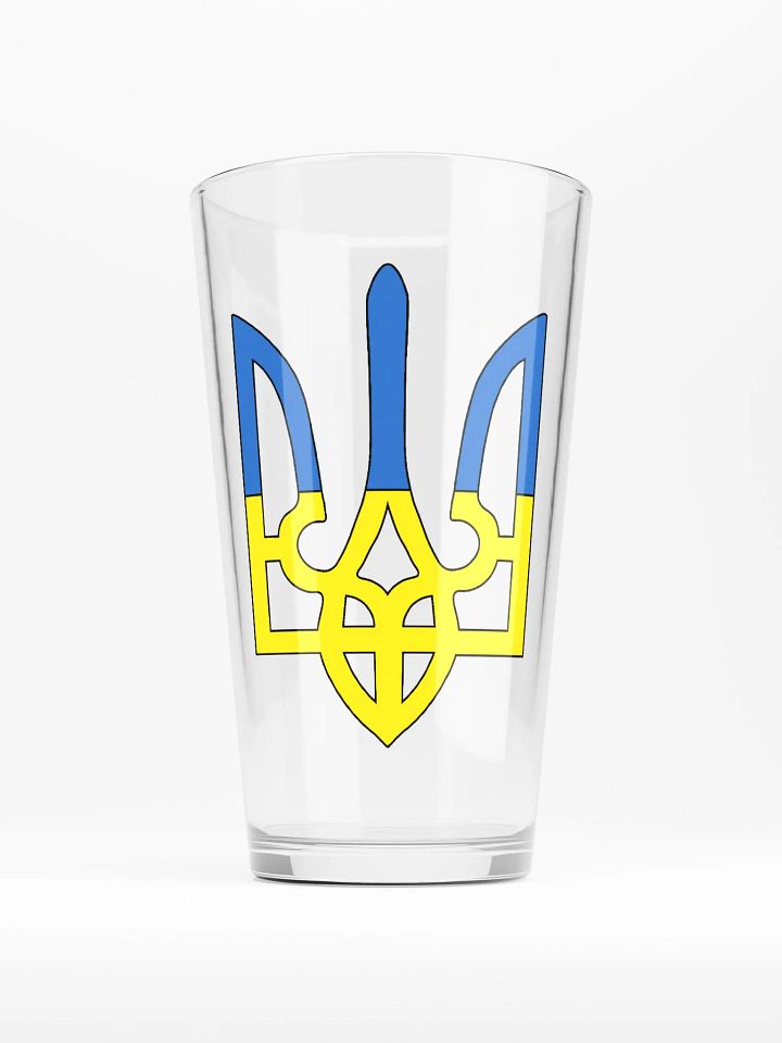 Ukraine - Tryzub - Blue & Yellow - Shaker Pint Glass product image (1)