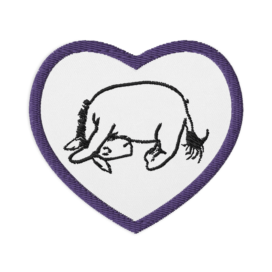 Embroidered Eeyore Heart Patch product image (1)