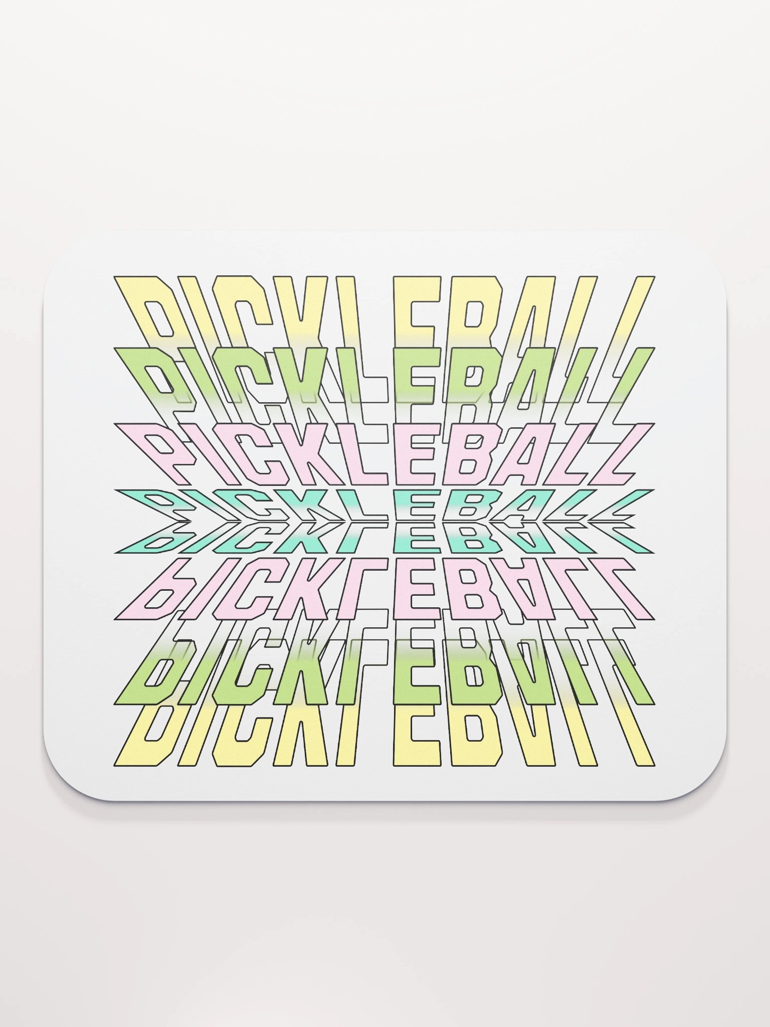 Pickleball Stacked Reflective Mirage Mouse Pad product image (2)