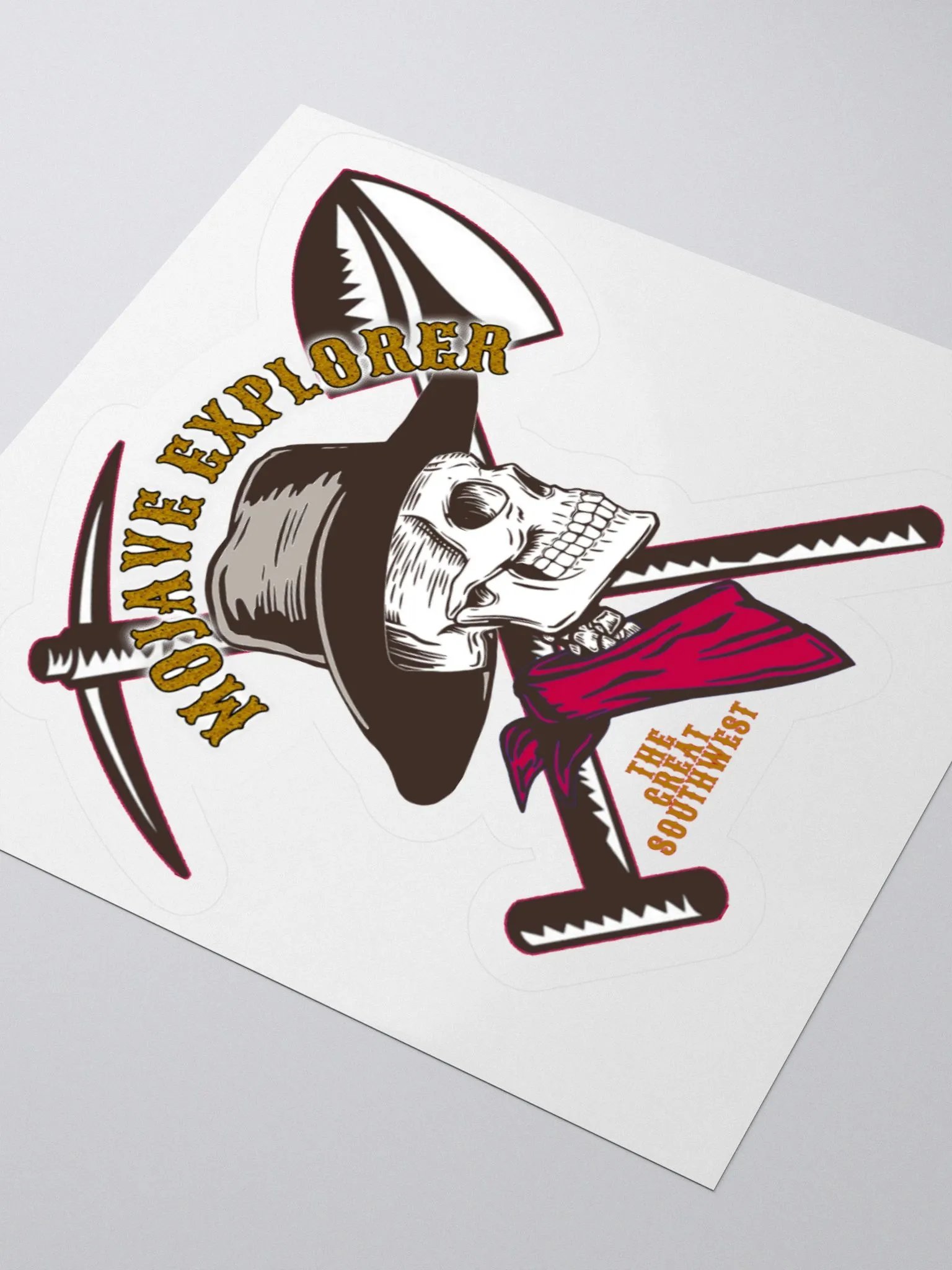 Mojave Explorer Skull Miner Sticker product image (3)