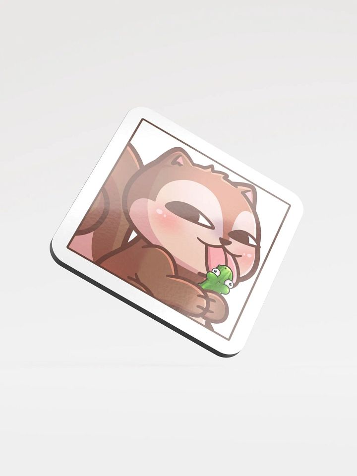 Mischievous Squirrel Glossed Cork Coaster product image (1)