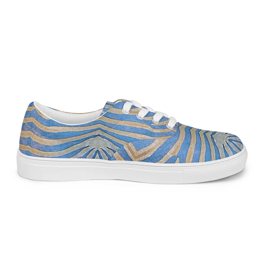 Zebra stripes in dove blue Canvas Shoes product image (5)