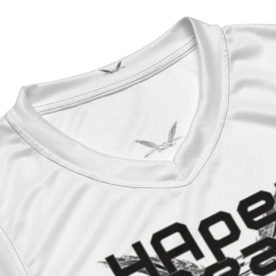 Recycled Unisex Basketball Jersey - White - Black HApex Gear Black Logo product image (8)