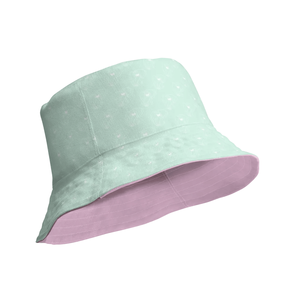 Goggle Hat Pastels - mint and pink - all over print bucket hat - reversible product image (7)