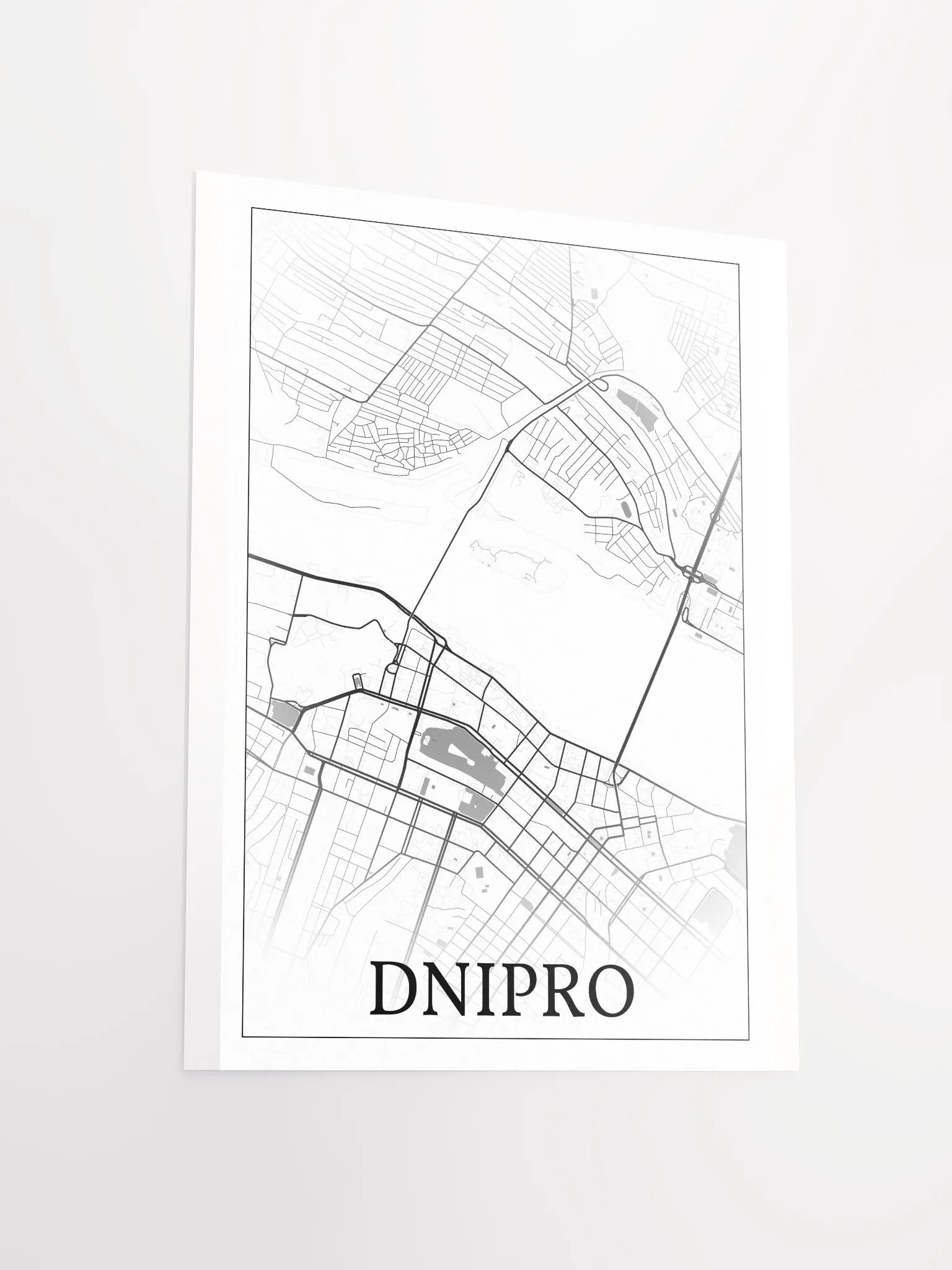 Dnipro, Ukraine, city map print product image (12)