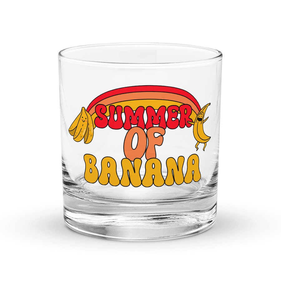 Summer of Banana rocks glass product image (1)