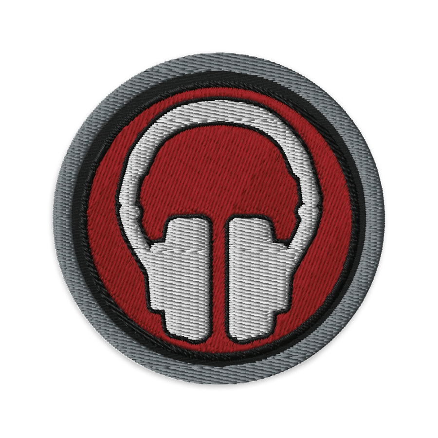Headphones Embroidered Patch (Circle) product image (1)