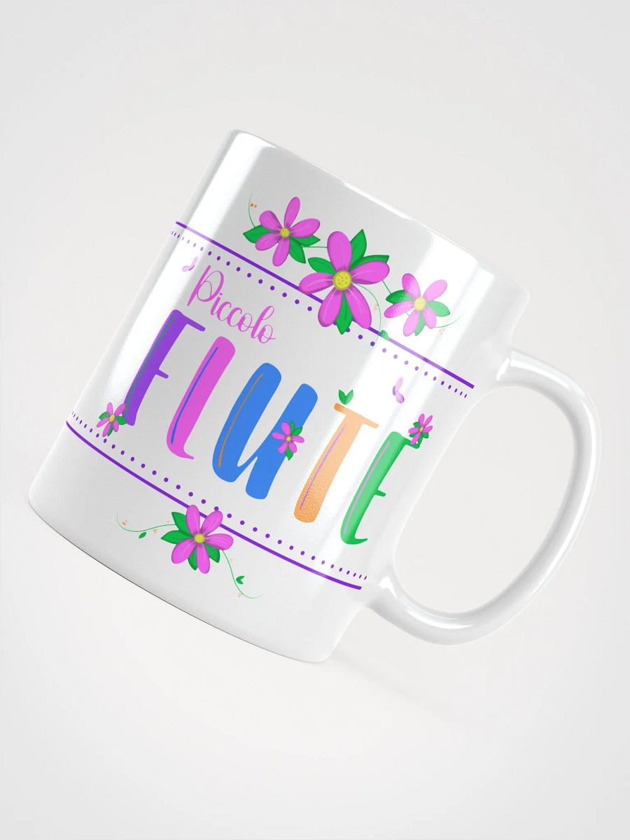 Floral Flutes White Glossy Mug - Piccolo product image (4)