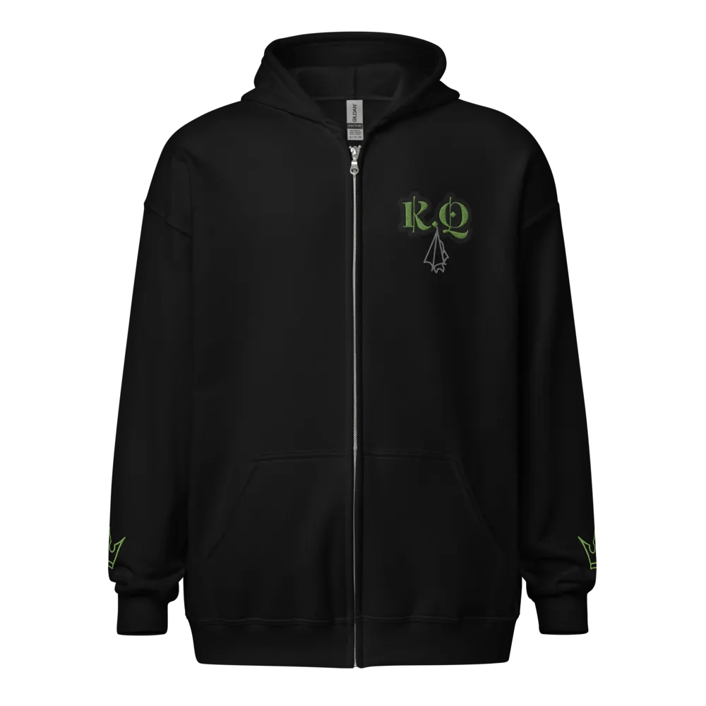 K.Q ZIP UP HOODIE GREEN product image (2)