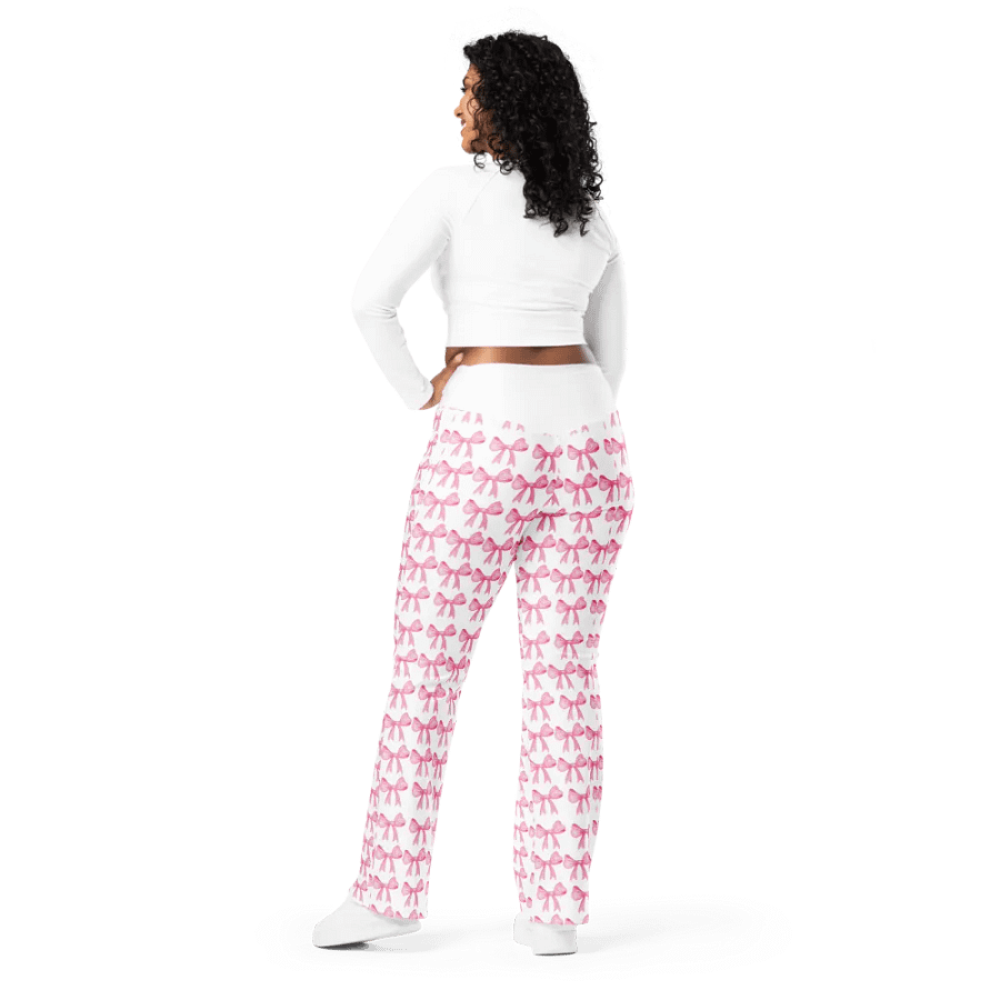 Pink Bow Flare Pants product image (3)