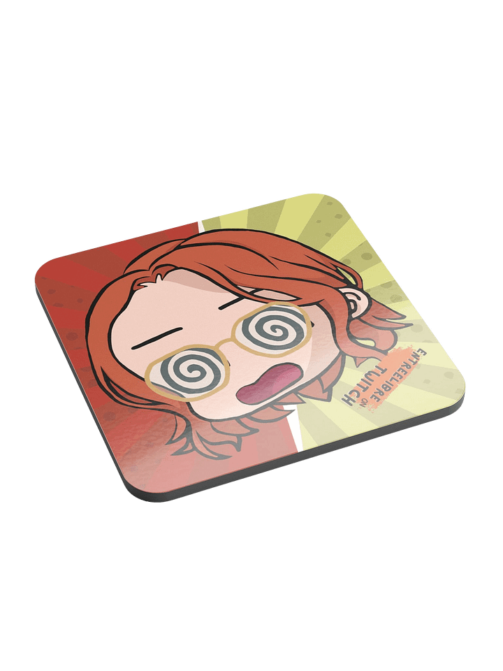 CONFUSED TWITCH EMOJI CORK COASTER product image (2)