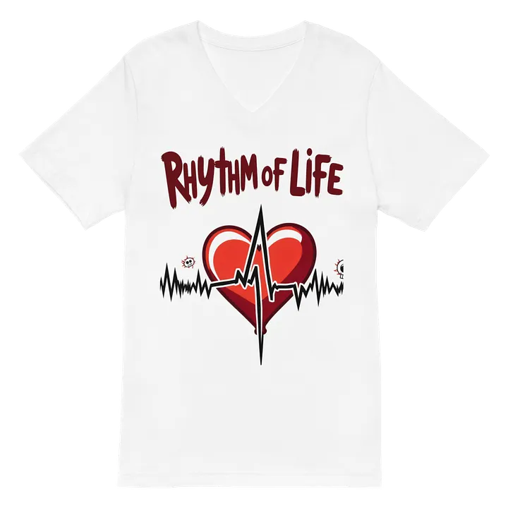 Rhythm of Life Heartbeat V-Neck T-Shirt product image (2)