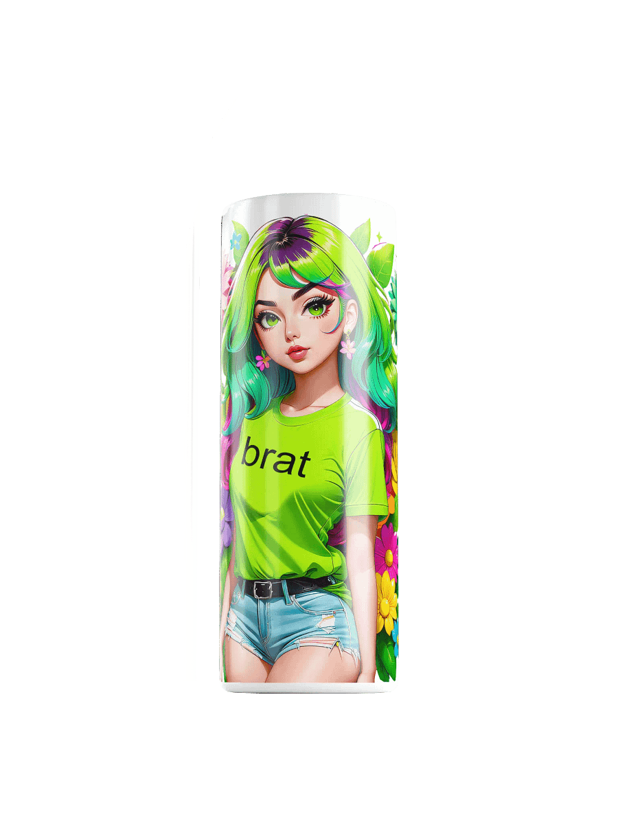 Brat 20 oz Skinny Stainless Steel Tumbler - White - Brat Life v4 product image (1)