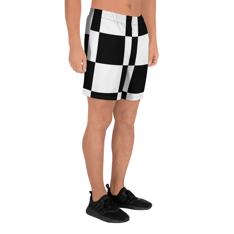 Wide Leg Elastic Checkered XXX Shorts product image (9)