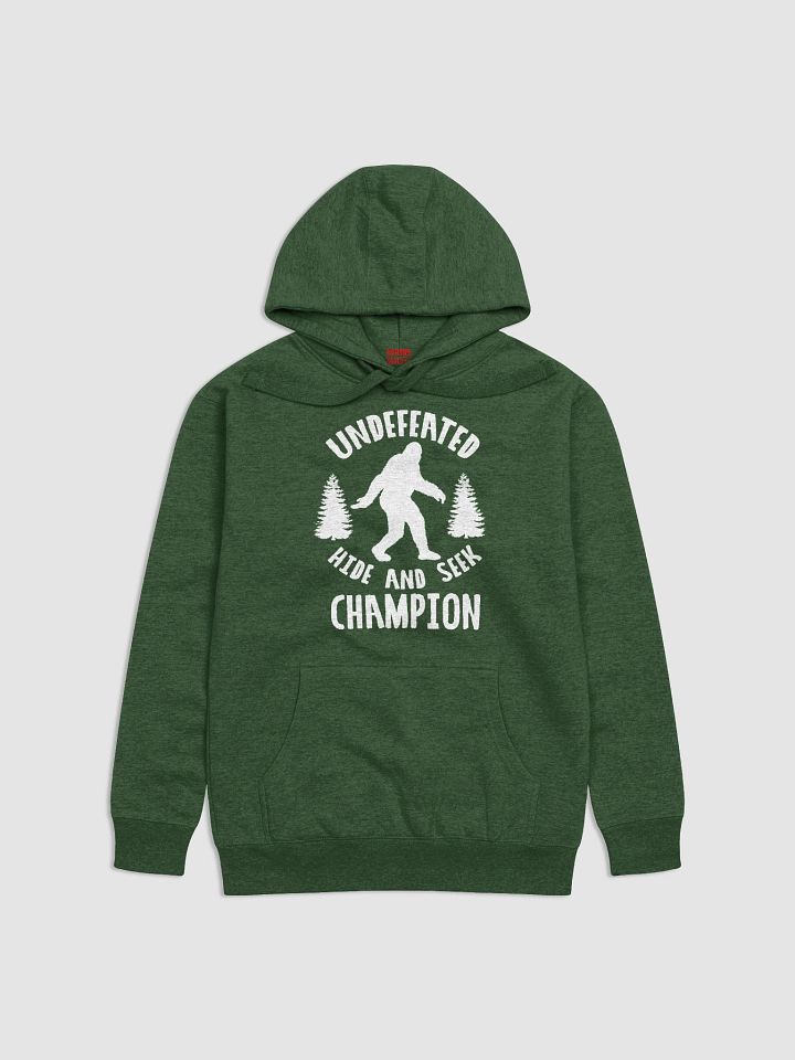 Undefeated Hide And Seek Champion Funny Bigfoot Hoodie product image (1)