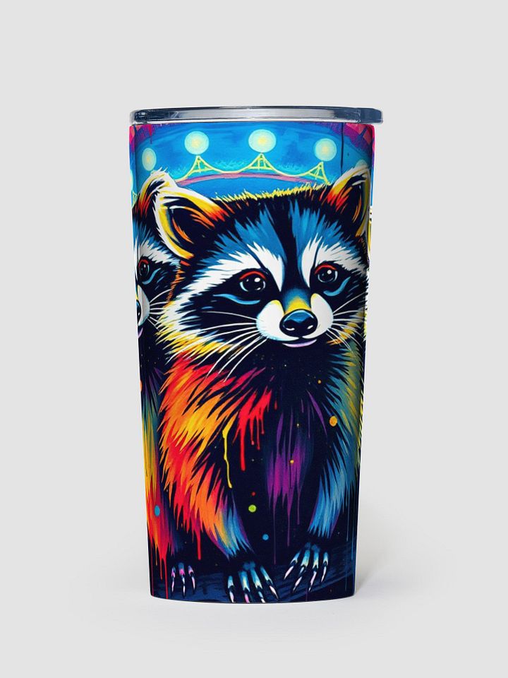 Vibrant Raccoon Trio Stainless Steel Tumbler product image (1)
