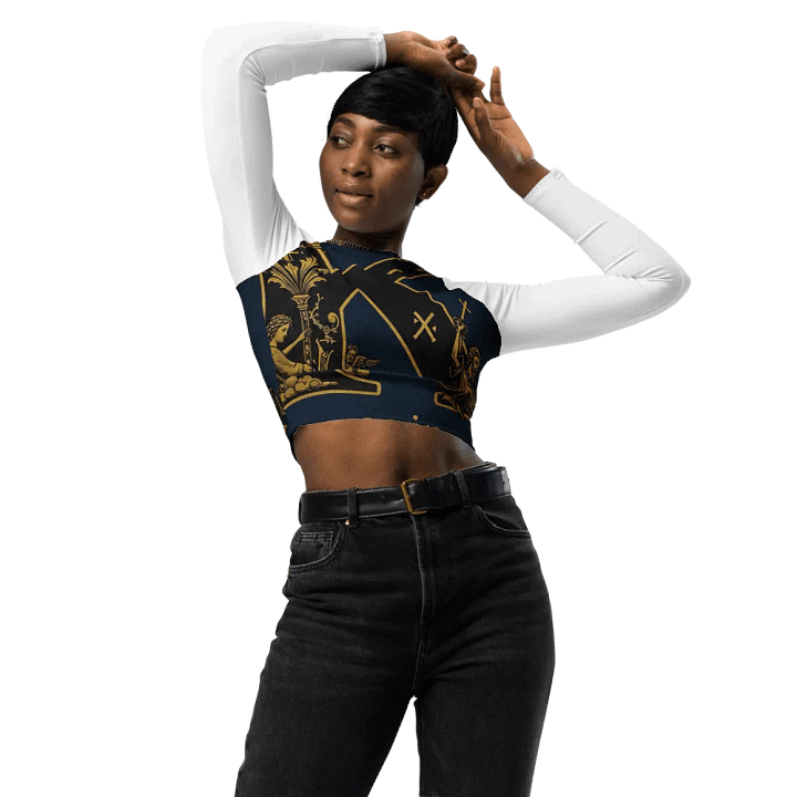 K as in kleptocracy long sleeve crop top product image (1)